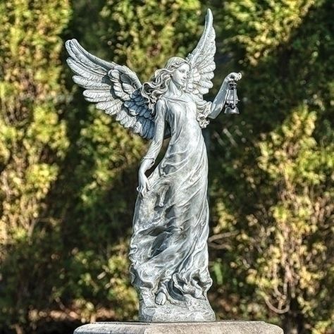 Angel Solar Lighted Lantern Statue Angel Garden Statues, Arch Angels, Genshin Aesthetic, Angel Garden, Garden Angel, Lantern Outdoor, Outdoor Garden Statues, Angel Statue, Garden Angels