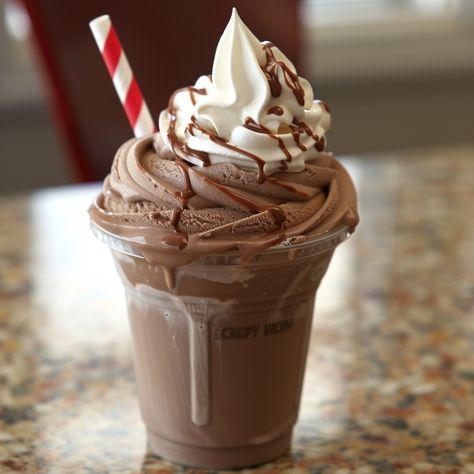 🍦 Cool down with a DIY Wendy's Frosty! 🍫🍦 #WendysFrosty #SummerTreat Wendy's Frosty Ingredients: Chocolate milk (2 cups) Sweetened condensed milk (1 can, 14 oz) Cool Whip (1 tub, 8 oz) Vanilla extract (1 tsp) Instructions: In a large bowl, whisk together chocolate milk and sweetened condensed milk. Fold in Cool Whip and vanilla extract. Pour mixture into an ice cream maker and churn according to manufacturer's instructions. Serve immediately for a soft-serve texture, or freeze for a firme... Wendy's Frosty, Wendys Frosty, Instagram Recipes, Trending Recipes, An Ice Cream, Ice Cream Maker, Sweetened Condensed Milk, Cool Whip, Soft Serve