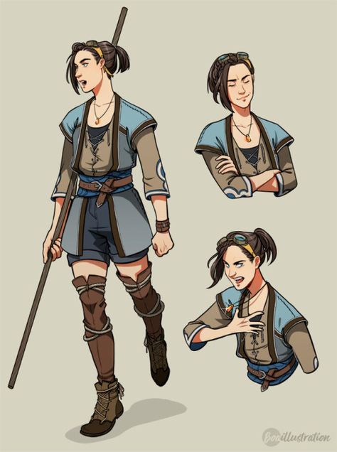 boaillustration:A d&D character I have been thinking on for... Some Day, Dungeons And Dragons Characters, Dnd Art, Medieval Clothing, 판타지 아트, Fantasy Inspiration, Character Design References, A Storm, Character Creation