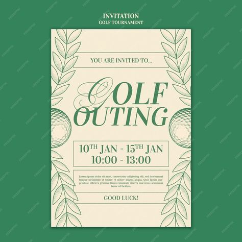 Free PSD | Golf tournament invitation template Golf Event, Landing Page Template, Golf Tournament, Card Banner, Poster Invitation, Presentation Template Free, Iconic Photos, Page Template, Important Dates