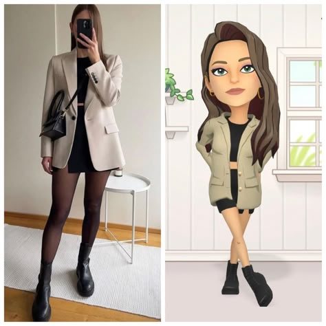 Aesthetic Snap Bitmoji Outfits, Mom Bitmoji Outfits, Snapchat Outfits Bitmoji Ideas Aesthetic, Ideas For Bitmoji Outfit, Bitmoji Winter Outfits Ideas, Bit Emoji Outfits Snapchat Winter, Aesthetic Winter Bitmoji Outfits, Fall Bitmoji Outfits 2023, Cute Outfits For Snapchat Bitmoji