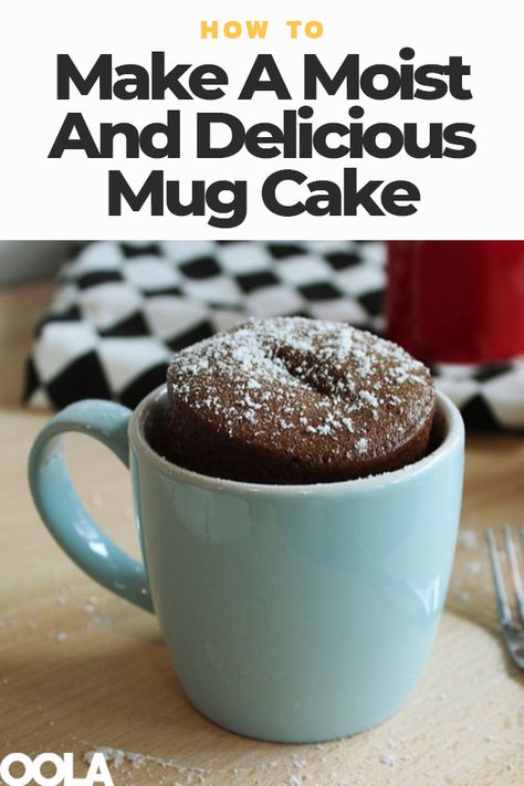 Cake In A Mug No Milk, 123 Cake In A Mug, Basic Mug Cake Recipe, How To Make Mug Cake, How To Make A Mug Cake, Moist Mug Cake, Mug Cake Oven Version, Single Serving Cake Mix Mug Cake, Actually Good Mug Cake