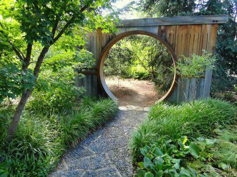 Garden Doorway Witchy Garden, Moon Gate, Denver Botanic Gardens, Grasses Garden, Moon Garden, Kew Gardens, Garden Structures, Garden Gates, Zen Garden