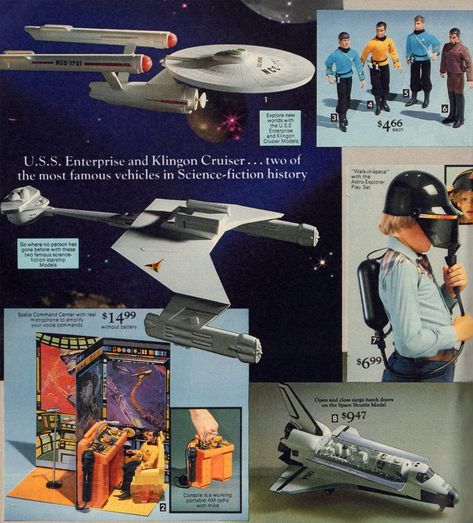 star trek sears 1979 - Flashbak Star Trek Toys, Vintage Toys 1970s, Star Trek Books, Star Trek Merchandise, 1970s Toys, Toys In The Attic, Toy Catalogs, Sears Catalog, Rome Antique