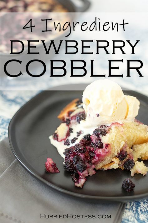 Summer means fresh dewberries! This recipe is super easy and perfect for any berry you may have lying around! And with only 4 ingredients, it means you don't have to get any weird ingredients at the store. Dewberry Cobbler Recipe, Dewberry Cobbler, Dewberry Recipes, Colorful Pasta, Quarantine Activities, Spring Entertaining, Yummy Dessert, Sweet Summertime, Cobbler Recipes