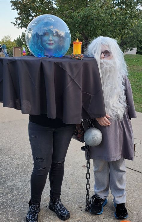 Hatbox Ghost Costume, Madame Leota Makeup, Madam Leota Costume, Hitchhiking Ghosts Costume, Madame Leota Costume, Madam Leota, Haunted Mansion Costume, Halloween Rules, Mansion Party