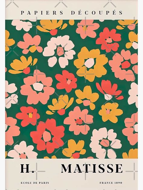 "Papiers Decoupes H. Matisse Ecole De Paris France 1890 - Spring Flower Market " Poster for Sale by douglasNVD | Redbubble Gallery Wall Colorful, Gallery Wall Canvas, Canvas Gallery Wall, Flowers Paintings, Aesthetic Posters, Pastel Vintage, Nordic Poster, Wall Canvas Painting, Danish Pastel