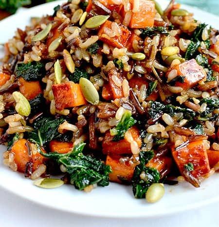 Autumn Side Dishes, Vegetarian Meal, Wild Rice, Super Healthy, Healthy Dishes, Meatless Meals, Rice Dishes, Roasted Chicken, Shallots