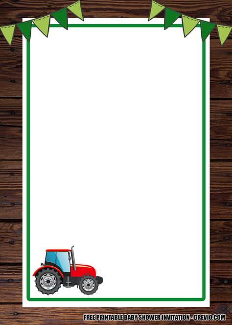 Get FREE Printable Tractor Invitation Templates #free #freeinvitation2019 #birthday #disney #invitations #invitationtemplates Free Printable Tractor Birthday Invitations, Tractor Party Invitations, Graphs Design, Tractor Baby Shower, Tractor Birthday Invitations, 2nd Birthday Photos, 2nd Birthday Party For Boys, Tractor Party, Tractor Idea