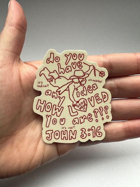 OfSaltandLight - Etsy Cute Christian Stickers, God Is Coming, Jesus Stickers, Christian Graphics, Christian Stickers, Christian Designs, Christian Motivation, Jesus Art, To Be Loved