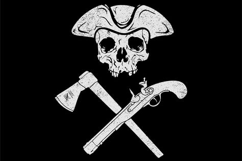 Pirate Skull Tattoos, Warrior Ethos, Call Of The Void, Pirate Flags, Ocean Sleeve, Scrollsaw Patterns, Army Art, No Gods No Masters, Patriotic Tattoos