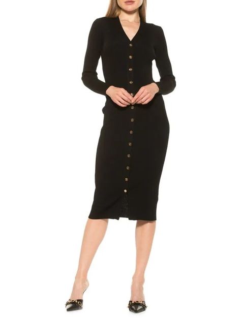 Discover great products at the best prices at Dealmoon. Alexia Admor Ribbed Knit Button Midaxi Bodycon Dress. Price:$99.99 at Saks OFF 5TH Dress Trims, Long Sleeve Sweater Dress, Black Dresses Casual, Black Bodycon Dress, Sleeve Sweater, Women's Dresses, Day Dresses, Long Sleeve Sweater, Dresses For Sale