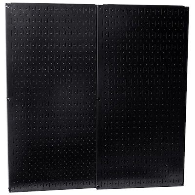 Wall control at Lowes.com: Search Results Black Pegboard, Steel Pegboard, Metal Pegboard, Tool Board, Pegboard Accessories, Board Storage, Lowes Home Improvements, Peg Board, Garage Storage