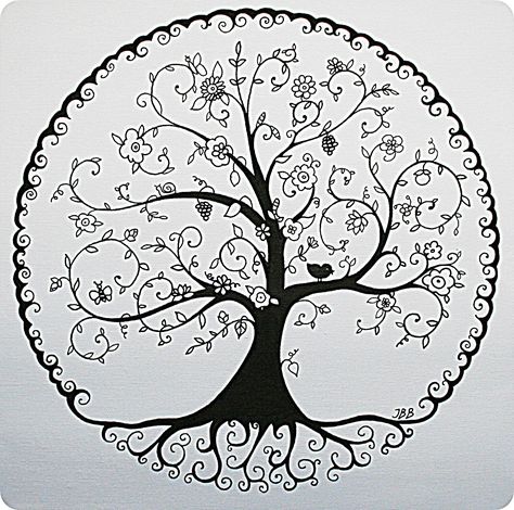 Il y a quelques temps, j'ai demandé à Isabelle de me dessiner des Arbres de Vie, à sa façon. Bien évidemment, le résultat est bien au delà... Olive Tree Tattoos, Simple Tree Tattoo, Tree Of Life Art, Mandalas Painting, Tree Of Life Tattoo, Mandalas Drawing, Wood Burning Patterns, Celtic Tree, Pola Sulam