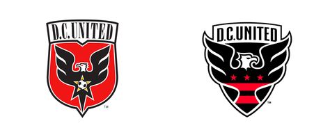 New Logo for D.C. United by Red Peak Group Logo Evolution, Dc United, Logo Identity, Design Identity, Sports Logos, Club Ideas, Mystical Creatures, Blog Marketing, Calisthenics