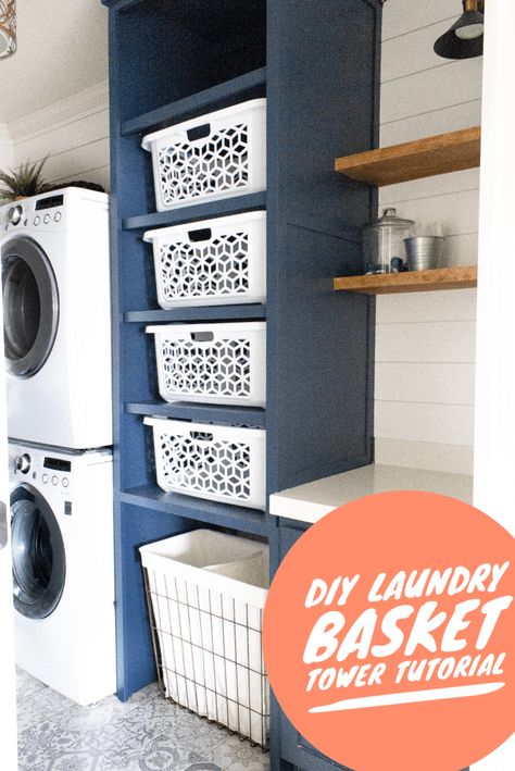 Diy Laundry Basket, Dream Laundry Room, Laundry Room Layouts, Laundry Room Renovation, Laundry Room Inspiration, Laundry Room Remodel, Laundry Closet, Laundry Decor, Laundry Room Diy