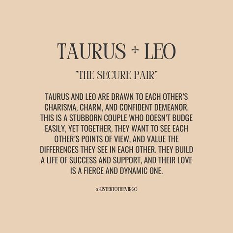 Taurus Love Compatibility + What Works 💜 #Listentothevirgo Taurus Relationships, Taurus Love Compatibility, Taurus Compatibility, Leo And Taurus, Astro Tarot, Taurus Love, Love Compatibility, Infj Personality, Twin Flame