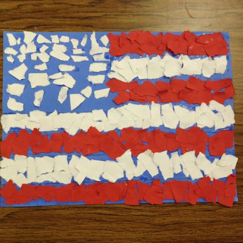 4th of July art project-fine motor skills July Fourth Preschool Crafts, American Flag Crafts For Toddlers, American Flag Art For Kids, Patriotic Art Projects For Kids, 4th Of July Art Projects, Flag Day Crafts, 4th Crafts For Kids, July 4th Crafts For Kids, Flag Art Project