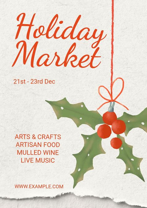 Market Poster, Holiday Market, Christmas Poster, About Christmas, Christmas Theme, Best Templates, Christmas Market, Christmas Day, Poster Template