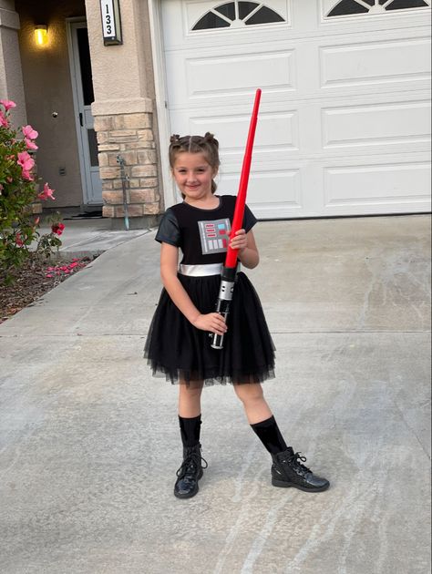 Girl Darth Vader Costume, Darth Vader Costume, Darth Vader Costumes, Halloween Ideas, Tulle Skirt, Darth Vader, Halloween