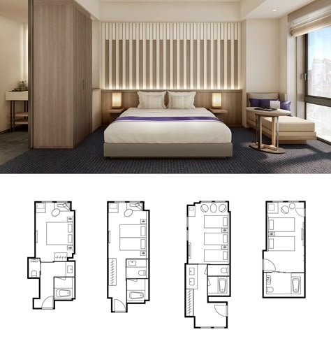 Hotel Bedroom Plan, Scandinavian Hotel Room, Hotel Room Interior Modern, Hotel Suite Room Plan, Hotel Room Layout Plan, Hotel Room Plan Layout, Small Hotel Floor Plan, Small Hotel Room Design, Hotel Room Floor Plan