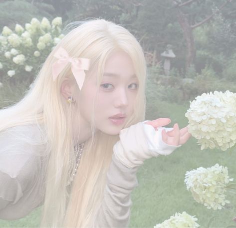 Blonde, Flowers, Hair, White