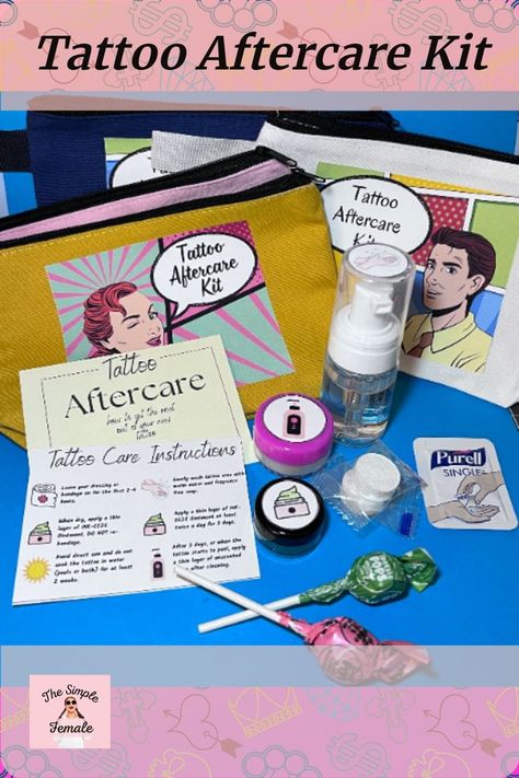 Tattoo Aftercare Kit, Tattoo Skin Care, Ink-EEZE Tattoo Ointment, Fragrance Free Tattoo Care Kit#tattoo #tattoaftercare #tattoocare Tattoo Aftercare Kit, Tattoo Ointment, Tattoo Artist Business Cards, Tattoo Care Instructions, Tattoo Healing, Tattoo Cream, Tattoo Skin, Foaming Soap, Tattoo Clothing