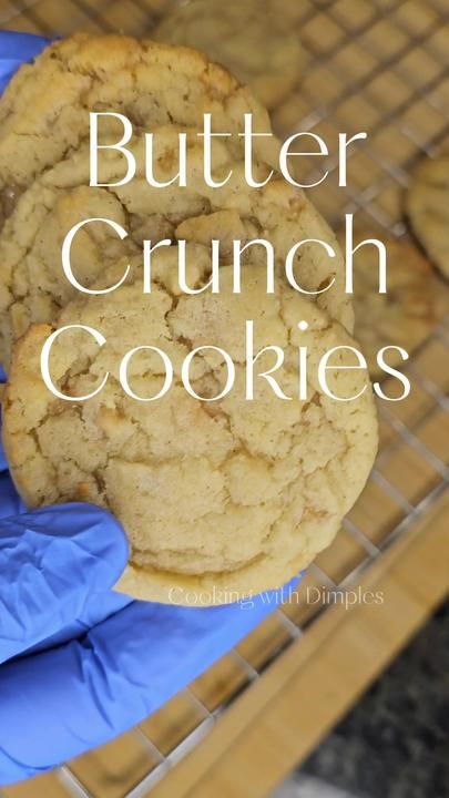 Cooking With Dimples on TikTok Indulgent Cookies, Cookie Exchange Recipes Easy, Butter Crunch Cookies, Copycat Cookies, Heath Toffee, Sherbet Recipes, Crunch Cookies, Butter Crunch, Cookie Exchange Recipes