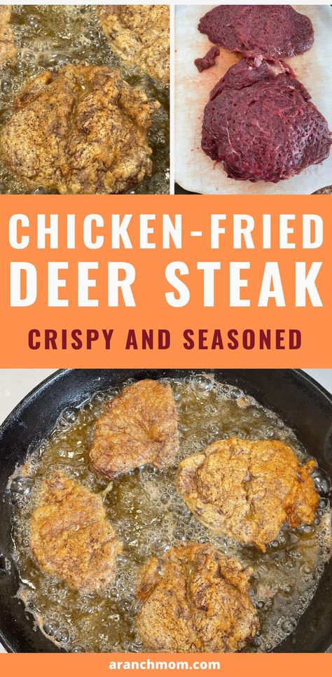 chicken fried venison steak on blue plate Blackstrap Recipes, Fried Venison Steak, Deer Recipes Venison, Deer Backstrap Recipes, Deer Stew, Fried Venison, Deer Steak Recipes, Elk Meat Recipes, Venison Steak Recipes