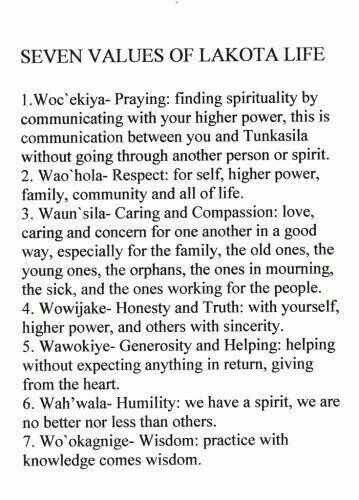 Seven Values of Lakota Life Lakota Language, Lakota Indians, Finding Feathers, Native Quotes, American Indian Quotes, Native American Prayers, Sweat Lodge, Native American Spirituality, Indian Quotes