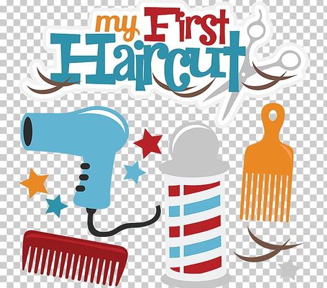 Barber Cake Topper Printable, Barber Clipart, Hair Tools Svg Free, Hair Dryer Clipart, Baby Boy First Haircut, Kids Barber Shop, Makeup Clipart, Clipart Boy, Cartoon Expression