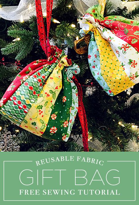 Make a Reusable Fabric Drawstring Gift Bag with this Free Tutorial! Crafty Gemini, Drawstring Bag Tutorials, Fabric Gift Bag, Drawstring Gift Bag, Gift Bags Diy, Scrap Fabric Projects, Sewing Tutorials Free, Small Sewing Projects, Living Ideas