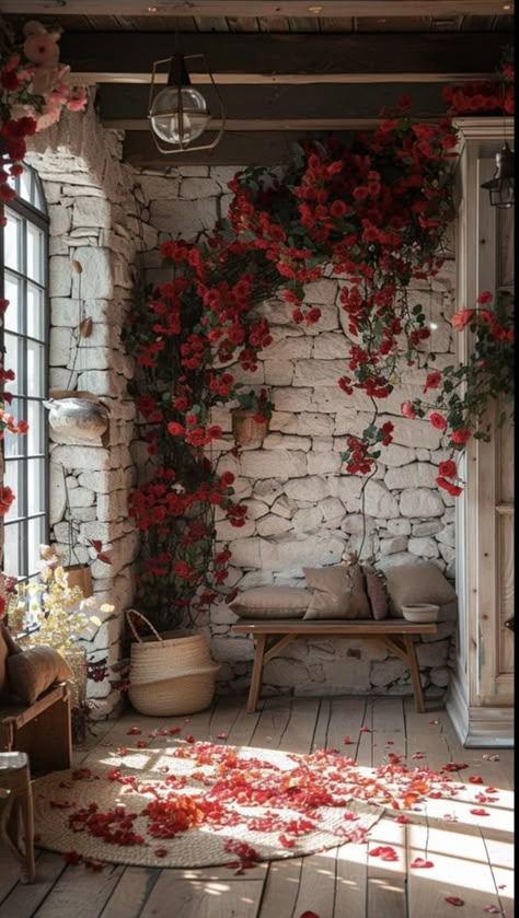 Event Set Up Ideas, Bakery Layout, Rose Archway, South Asian Home, Garden With Roses, Norooz Design, Red Rose Garden, Photography Studio Decor, Rustic Comforter