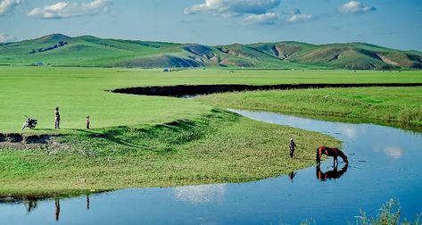 Hulunbuir Grassland: Best-Preserved Prairie in Inner Mongolia Hulunbuir Grassland, Mongolian Steppe, Gobi Desert, Green Pictures, Inner Mongolia, Travel Articles, Travel Info, Lush Greenery, Mongolia