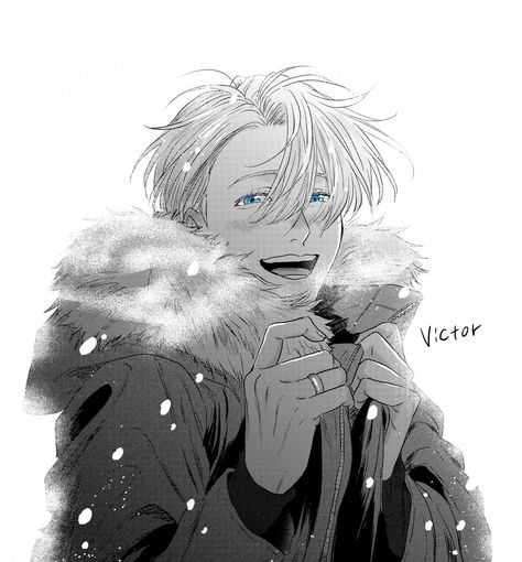 Victor Victor Nikiforov Fanart, Viktor Nikiforov, Yuuri Katsuki, Victor Nikiforov, Yuri Katsuki, Ice Art, Yuri On Ice, Oui Oui, I Love Anime