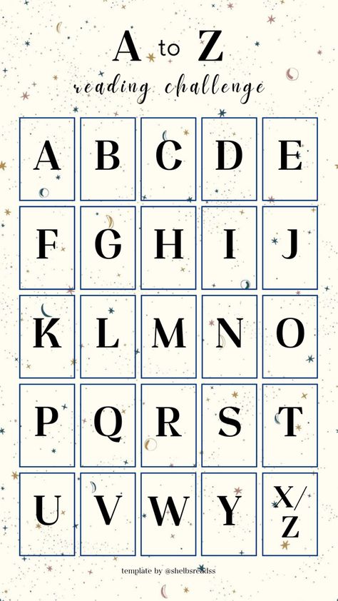 2023 Reading Challenge Template, A-z Book Challenge 2023, Free Book Journal Templates, A To Z Book Challenge Template 2024, A To Z Reading Challenge Template 2024, A-z Book Challenge 2024, A To Z Challenge Books, Alphabet Reading Challenge Template, A-z Reading Challenge