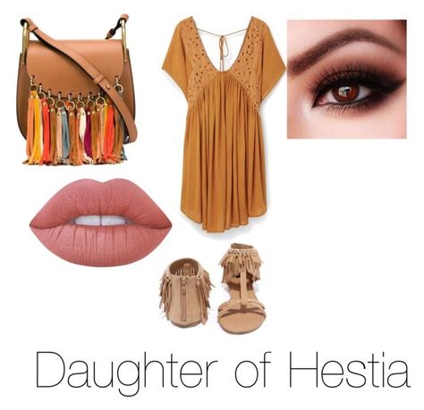 Hestia Goddess Aesthetic, Goddess Aesthetic Outfit, Gods Daughters, Hestia Aesthetic, Goddess Hestia, Hestia Goddess, Percy Jackson Gods, Bleach Oc, Percy Jackson Outfits