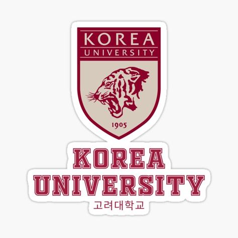 Korea University, in Seoul Logo. • Millions of unique designs by independent artists. Find your thing. Korea Stickers, Korea Logo, Korea University, School Study Ideas, Study Ideas, School Study, University Logo, South Korea, Seoul