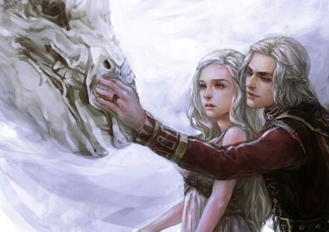 Young Daenerys & Viserys Game Of Thrones Khaleesi, Dessin Game Of Thrones, Daenerys Targaryen Art, Targaryen Art, Asoiaf Art, Fantasy Couples, Targaryen Aesthetic, Jaime Lannister, Gra O Tron