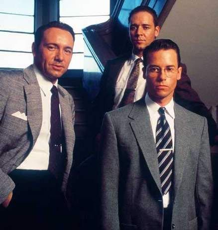 Cast of L.A. Confidential', 1997. Russell Crowe La Confidential, L.a. Confidential, Top 100 Films, 1990s Movies, James Ellroy, 1990s Films, La Confidential, Guy Pearce, The Rat Pack