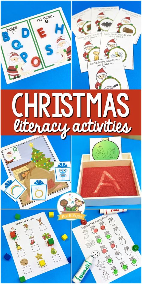 Christmas Learning Activities Preschool Free Printable, Christmas Language Activities Preschool, Christmas Language Activities, Winter Crafts For Preschoolers, Christmas Theme Activities, Preschool Free Printables, Christmas Activities For School, Christmas Literacy Activities, Christmas Language Arts