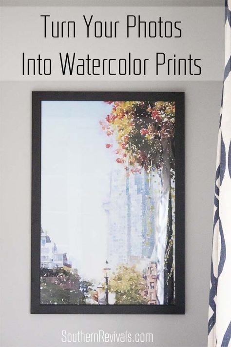 How to Turn Your Photos into Watercolor Prints Photo To Watercolor, Giant Wall Art, Turn Photo Into Painting, Photography Resources, Watercolor Prints, Artwork Wall, My Trip, Elements Of Art, Photo Craft