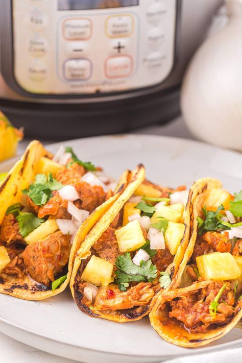 Instant Pot Al Pastor, Pastor Tacos Recipe, Al Pastor Tacos, Pork Sirloin Roast, Pastor Tacos, Pork Sirloin, Tacos Al Pastor, Fresh Meals, Family Fresh Meals