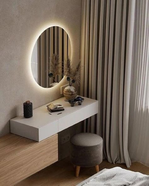 Minimal Bedroom Design, Minimal Bedroom, Dressing Table Design, Home Hall Design, Bedroom Bed Design, Home Design Living Room, Bedroom Furniture Design, Minimalism Interior, Room Makeover Bedroom