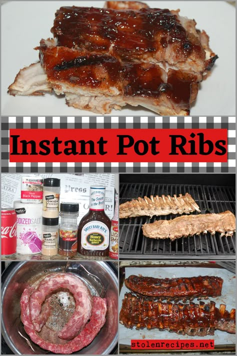 Instant Pot Ribs With Coke, Instant Pot Ribs Dr Pepper, Instapot Ribs Recipe Dr Pepper, Rack Of Ribs In Instant Pot, Dr Pepper Ribs Instant Pot, Pressure Cooked Ribs, Ribs Pressure Cooker, Cooking Beef Ribs, Sticky Ribs Recipe