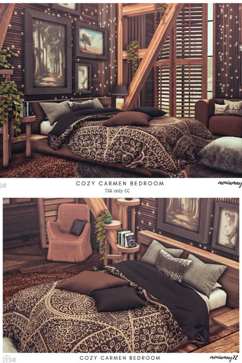 The Sims 4 Cozy Bedroom Custom Content Mods. Download at @thesimsresource #ShowUsYourBuilds #thesims4 #Sims4 #sims4game #ts4house #ts4build #ts4builds #ts4nocc #ts4mm #simsbuilds #ts4 #sims4housebuild #sims4house #sims4home #sims5 #sims4build #simshousedesign #thesims4housebuild . Download here: https://www.thesimsresource.com/downloads/1715868 Sims 4 Cc Rags To Riches Furniture, Bedroom Sims 4 Patreon, Sims 4 Headboard, Sims 4 Room Cc Sets, Cozy Cc Sims 4, Sims 4 Bedroom Download, Sims 4 Alpha Cc Furniture Bedroom, Sims 4 Leather Couch, Alpha Furniture Sims 4