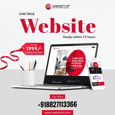 Your website's first impression clearly shows the competence of your company. * 𝐂𝐫𝐞𝐚𝐭𝐞 𝐲𝐨𝐮𝐫 𝐨𝐧𝐞-𝐩𝐚𝐠𝐞 𝐖𝐞𝐛𝐬𝐢𝐭𝐞 𝐰𝐢𝐭𝐡𝐢𝐧 𝟕𝟐 𝐡𝐨𝐮𝐫𝐬 * Get Website in just @𝟏,𝟗𝟗𝟗/- only ( 𝐋𝐢𝐦𝐢𝐭𝐞𝐝 𝐭𝐢𝐦𝐞 𝐨𝐟𝐟𝐞𝐫 ) #webdesign #websitedeveloper #websitetemplate #webdevelopment #LogoDesign #mobileappdesign #websitedesign #digitalmarketing #webdesignservices #webdesigncompany #itcompany #itservice #itcompanydewas #webstrot Website Offer Banner, Website Ads Creative Advertising, Website Development Creative Ads, Simple Portfolio Website, Simple Portfolio, Website Advertising, Website Ads, Digital Printing Services, Ebook Promotion