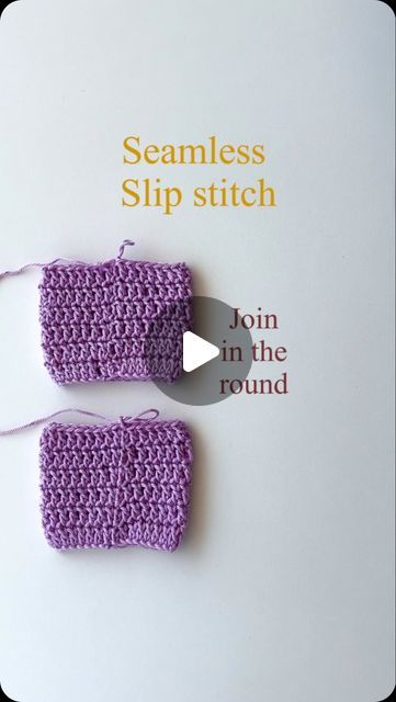 Invisible Slip Stitch Crochet, How To Crochet A Straight Seam In The Round, Crochet Surface Slip Stitch, Half Double Crochet Slip Stitch Tutorial, Invisible Single Crochet Decrease, Crochet Seamless Join In The Round, Crochet Stitches Tutorial, Woven Blanket, Knitting Techniques