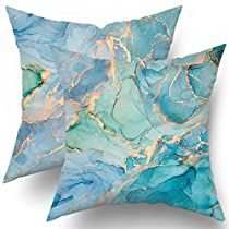 Gold Pillow Covers, Turquoise Marble, Marble Pillow, Gold Throw Pillows, Fall Pillow Cover, Bed Cushions, Gold Pillows, Fall Pillows, Couch Throw Pillows