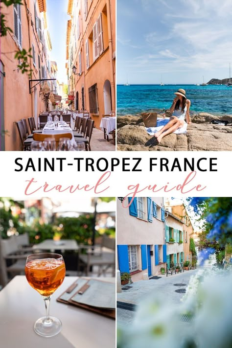 Located along the French Riviera, Saint-Tropez is one of the most luxurious destinations in the world. From lounging on Pampelonne Beach, to yacht-spotting in Vieux Port and shopping the Provencal Market, here is the ultimate Saint-Tropez travel guide! | Saint-Tropez | St-Tropez | France | Luxury Travel | Luxury Travel France | French Riviera | Côte d'Azur | Nice France | Travel Guide | France Travel | South of France | Saint Tropez | Old Town | La Ponche | Saint Tropez Beach, Nice France Travel, Beaches In Europe, St Tropez France, France Luxury, France Itinerary, San Tropez, France Travel Guide, Travel France